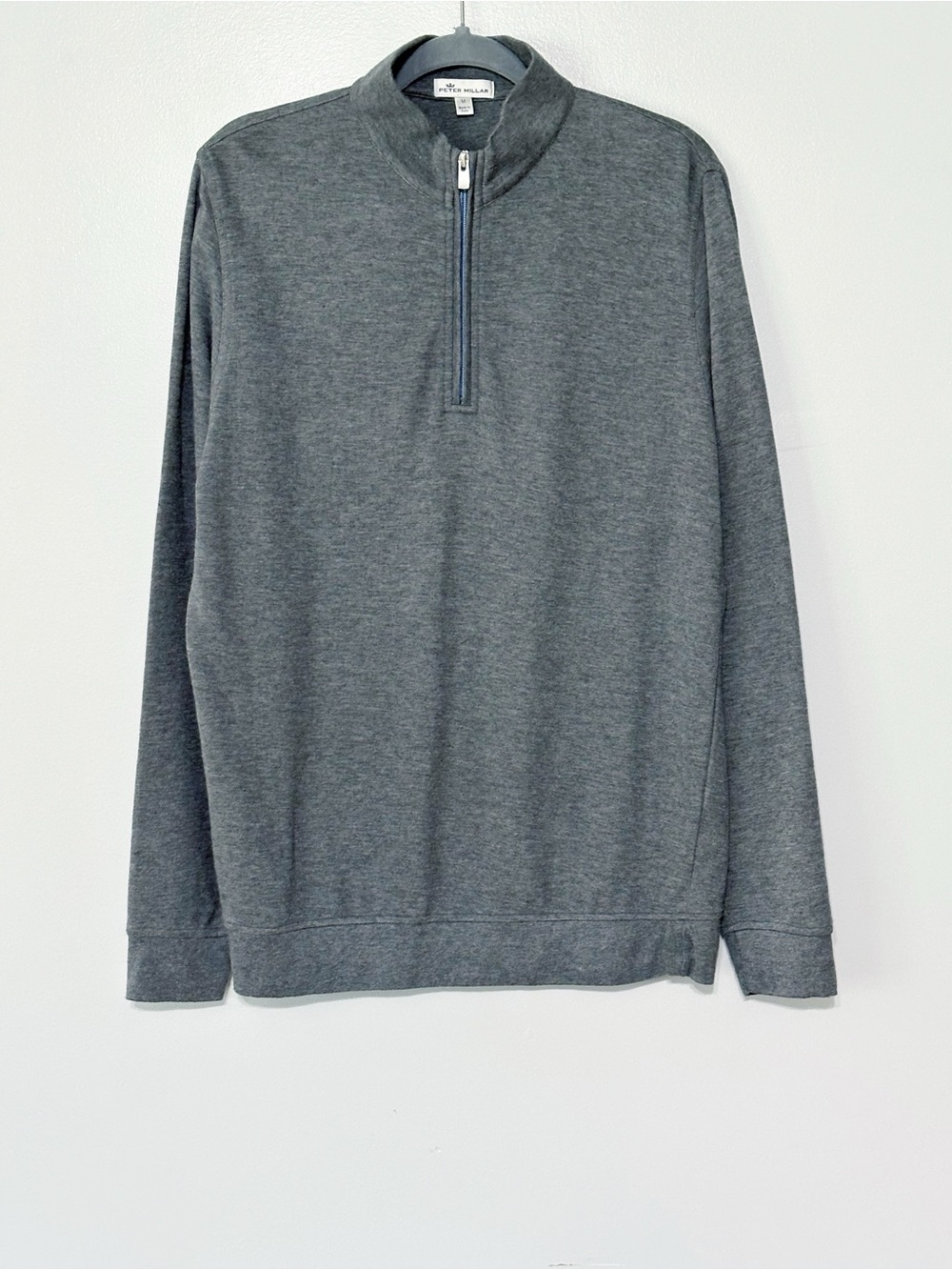 Peter Millar Crown Comfort Interlock 1/4 Zip Golf Stonebriar Pullover Men’s Med
